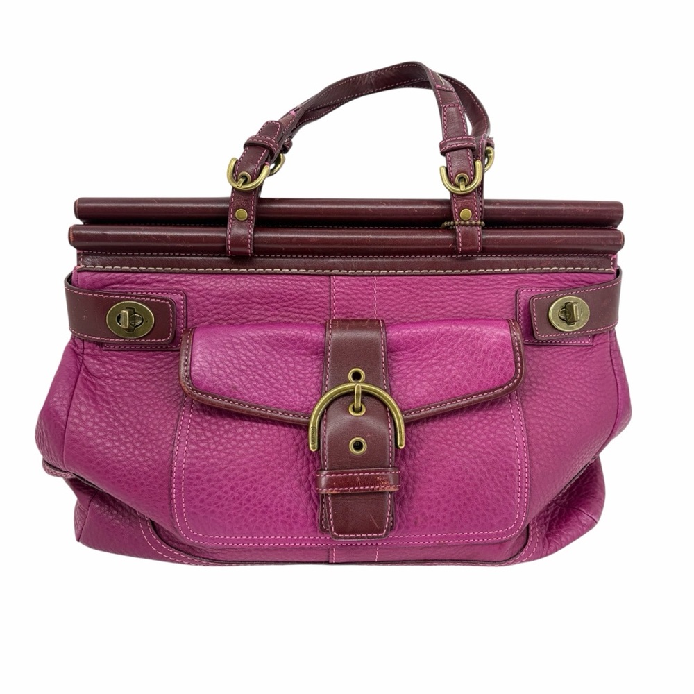 Rare Vintage Coach 9749 Legacy Pink Leather Satchel Tote